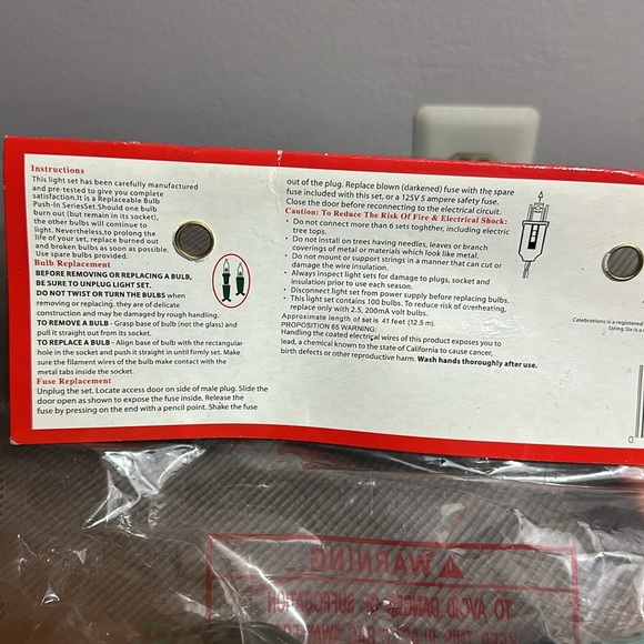 ๐10 Celebrations String Six Commercial Grade 100 mini light string set - Picture 3 of 5